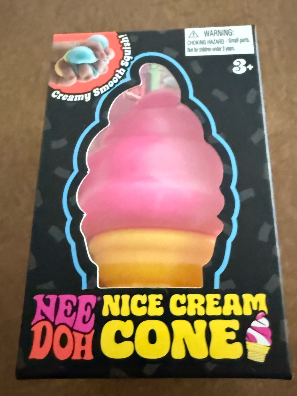 Nee Doh NIce Cream Cone Squishy  sensory toy- pink